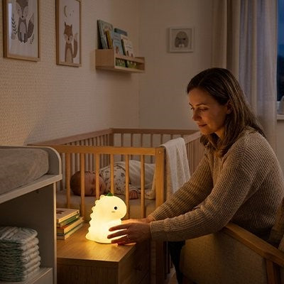 Veilleuse bébé douce et apaisante lumière chaude certifiée CE rechargeable USB - Bébé Petit Nuage