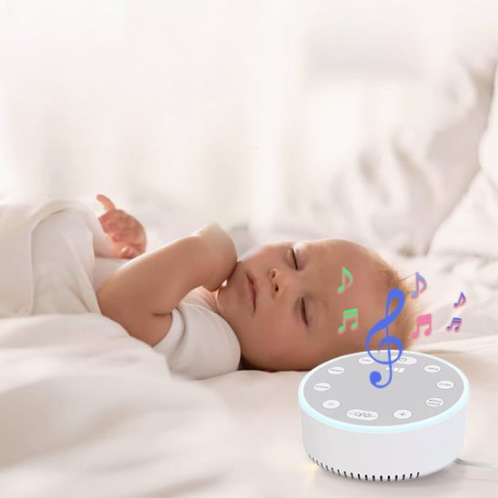 Bébé endormi paisiblement avec veilleuse bruit blanc apaisante chambre nuit
