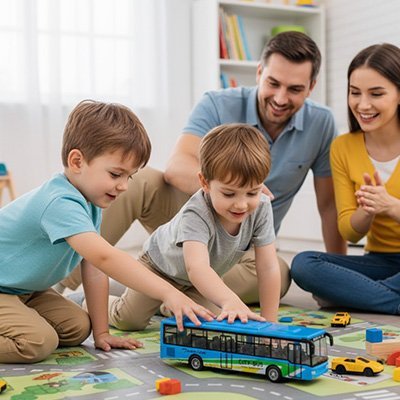 Bus jouet éducatif | Imagination Kids - Monde Enfant