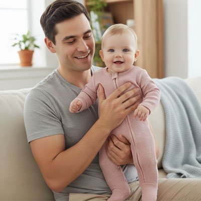 Papa et bébé pyjama doux confortable nuit