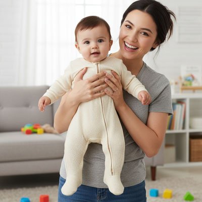 Pyjama bébé garçon doux respirant sommeil