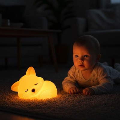 Veilleuse bébé renard LED lumière douce tamisée chambre enfant nuit