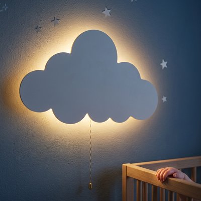 Veilleuse murale nuage LED lumière douce apaisante bébé - Bébé Petit Nuage